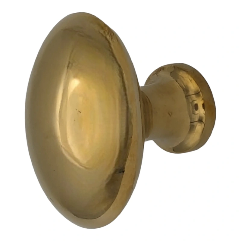 1 1/2 Inch Brass Egg Cabinet Knob (Several Finishes Available)