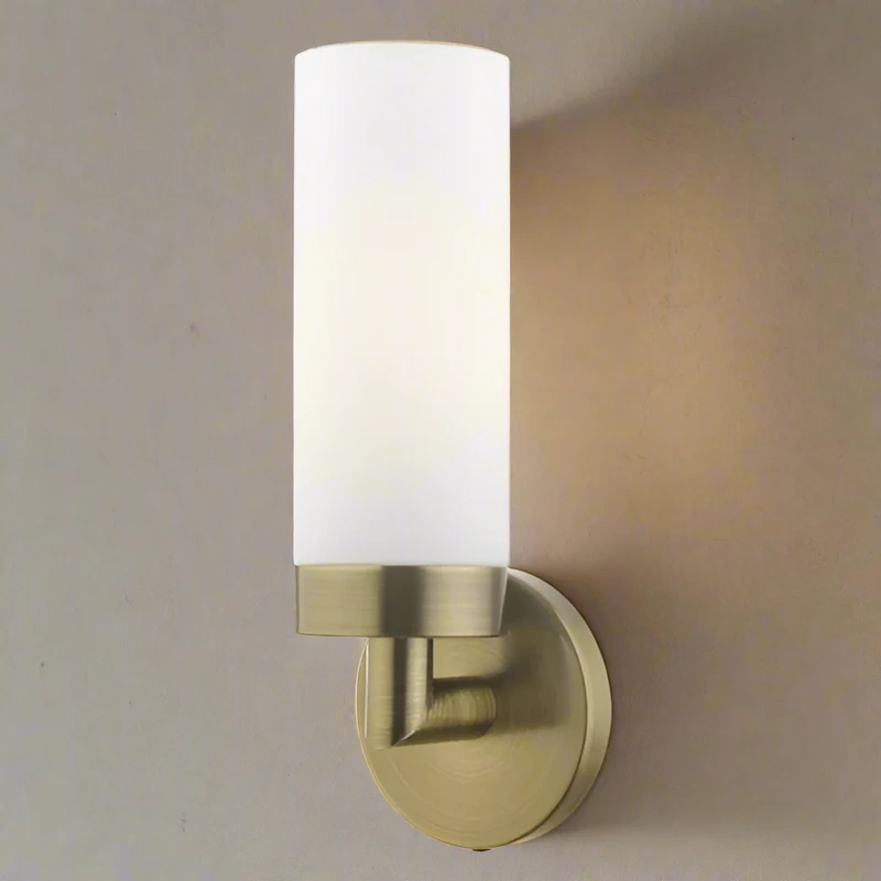 1 Light Antique Brass ADA Single Sconce