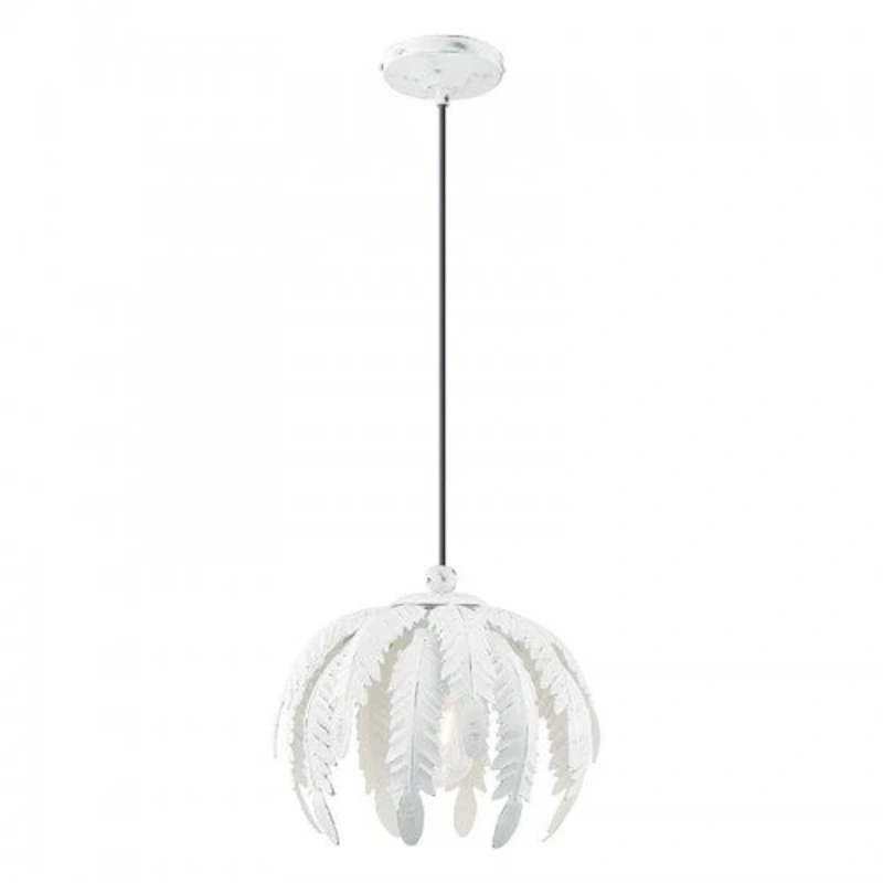 1 Light Antique White Single Pendant