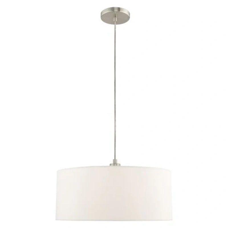 1 Light Brushed Nickel Pendant Chandelier