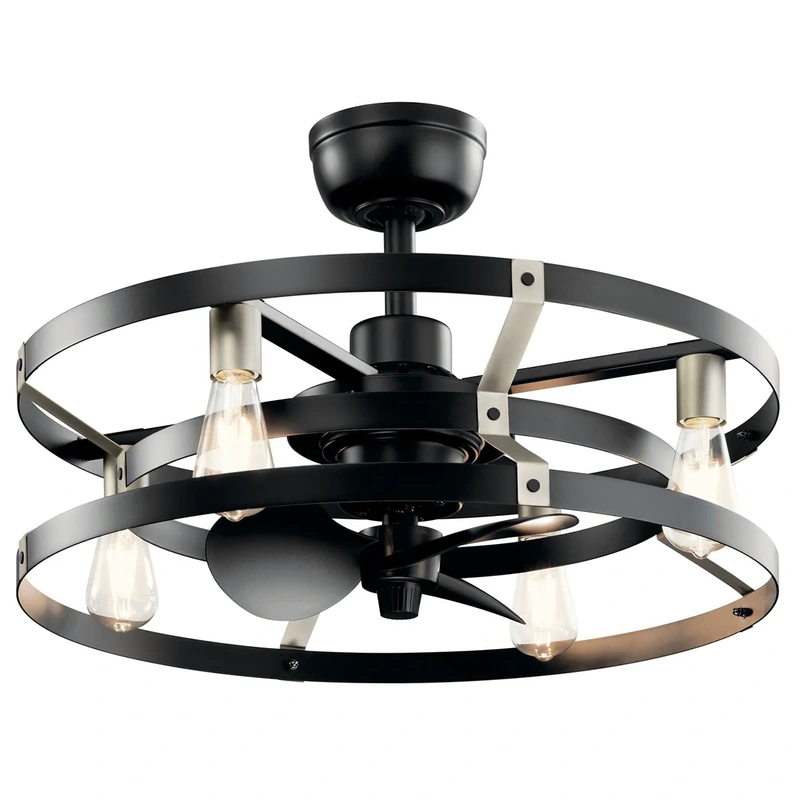 13″Ceiling Fan from the Cavelli Collection in Satin Black Finish by Kichler