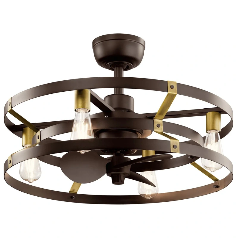 13″Ceiling Fan from the Cavelli Collection in Satin Natural Bronze Finish by Kichler