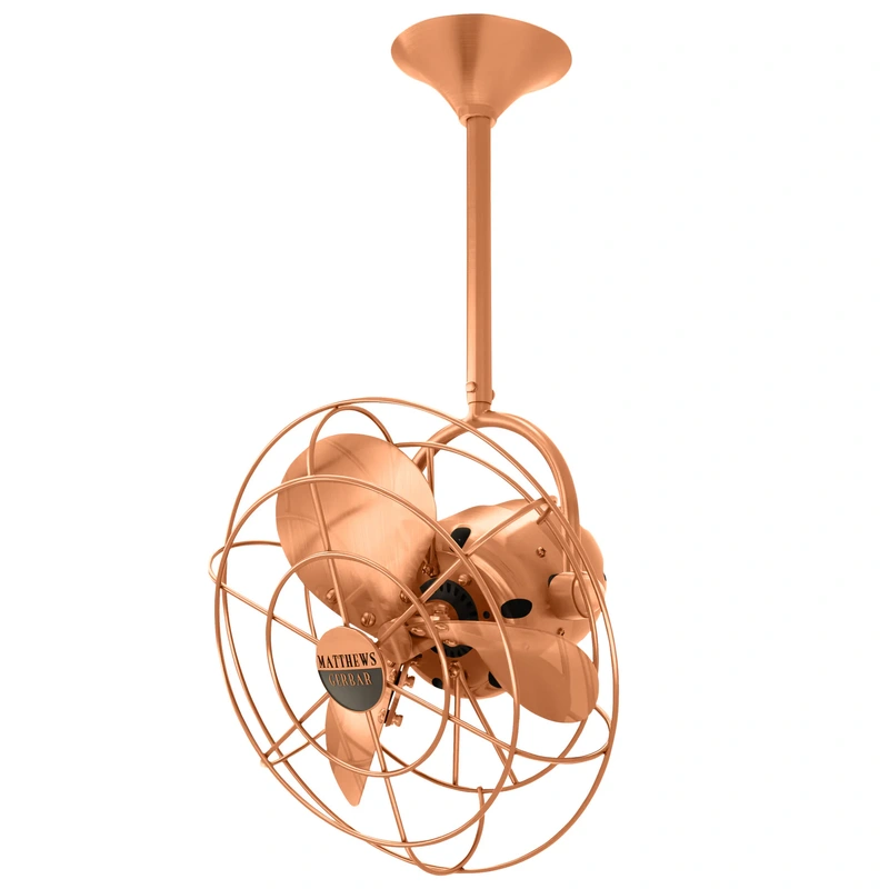 16″ Ceiling Fan from the Bianca Direcional Collection in Brushed Copper Finish by Matthews Fan Company