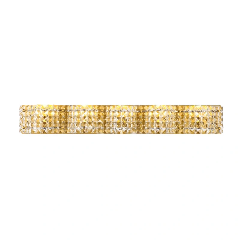 Five Light Wall Sconce from the Ollie Collection in Brass And Clear Crystals Finish by Elegant Lighting