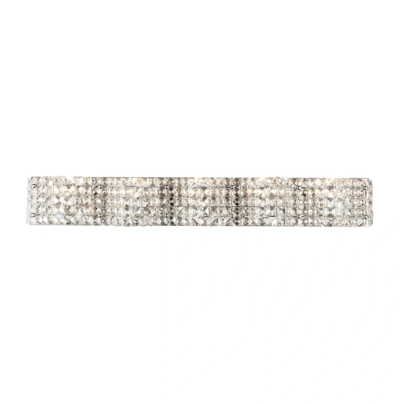 Five Light Wall Sconce from the Ollie Collection in Chrome And Clear Crystals Finish by Elegant Lighting